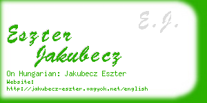 eszter jakubecz business card